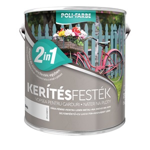 Poli-Farbe kerítésfesték vörös 2,5 L