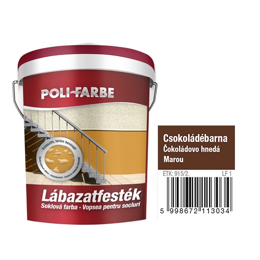 Poli-farbe lábazatfesték csokoládébarna 1 L