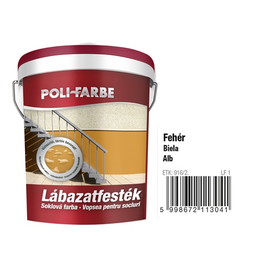 Poli-farbe lábazatfesték fehér 1 L