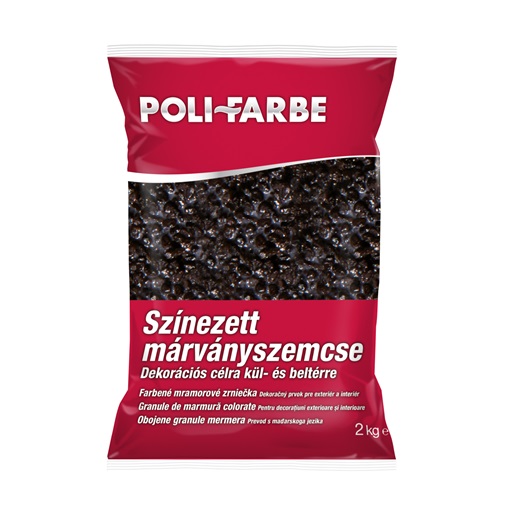 Poli-farbe márványszemcse csokibarna 1,5-2 mm 2kg