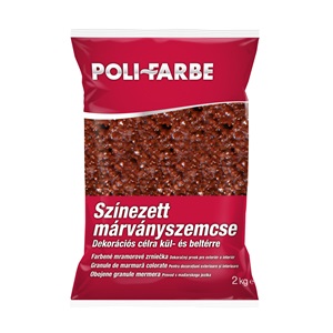 Poli-farbe márványszemcse téglavörös 1,0-1,5 mm 2kg