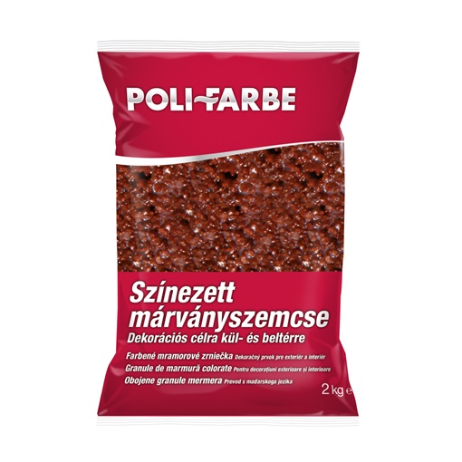 Poli-farbe márványszemcse téglavörös 1,0-1,5 mm 2kg