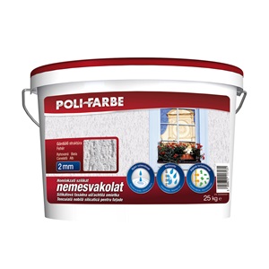 Poli-farbe szilikát vakolat G2 fehér 25kg KIFUTÓ