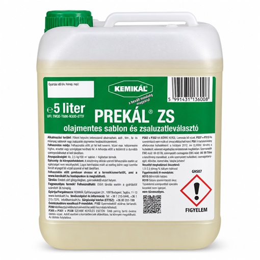 Prekál ZS olajmentes zsaluzatleválasztó 5 L
