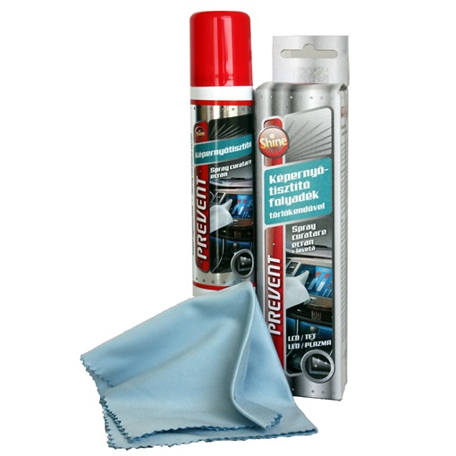 Prevent képernyőtisztító folyadék törlőkendővel 90ml pumpás