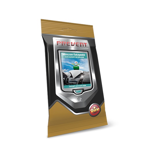 Prevent műszerfalápoló törlőkendő (20 db-os)