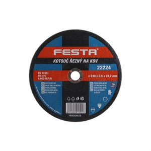 S.02610 Vágókorong fém 230x2,5mm 22224 Festa