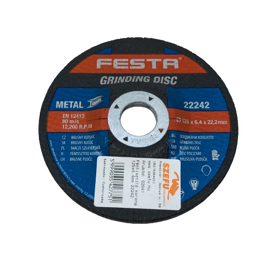 S.02641 Fémtisztító korong 125x6,4mm 22242 Festa
