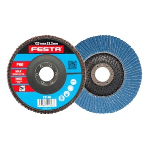 S.02647 Csiszolókorong lamellás inox 125mm 60 22146 Festa