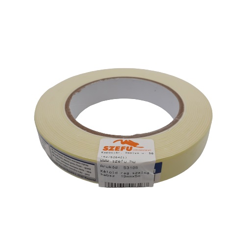 S.53105 Kétoldalas rag. szalag habsz. 19mmx5m C