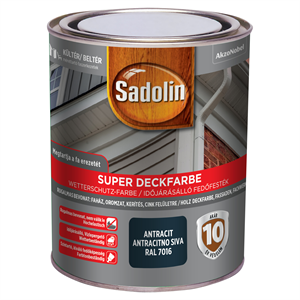 Sadolin Super Deckfarbe fafesték antracit RAL7016 0,75 L