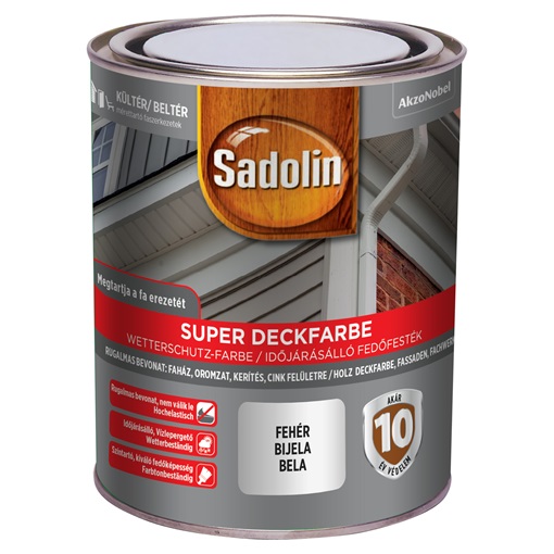Sadolin Super Deckfarbe fafesték fehér 0,75 L