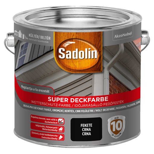 Sadolin Super Deckfarbe fafesték fekete 2,5 L