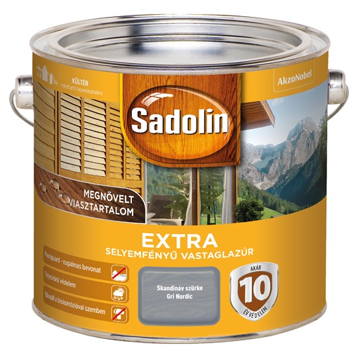 Sadolin Extra Vastaglazúr Skandináv szürke 2,5 L