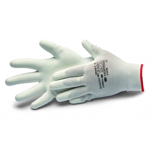 Sch 42652 Paintstar white L/9" kesztyű PU bevonattal, fehér, CAT2 - 3131