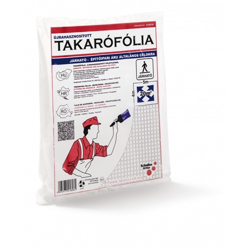 Sch 45808 YES SM 4x5m takarófólia, újrahasznosított LDPE