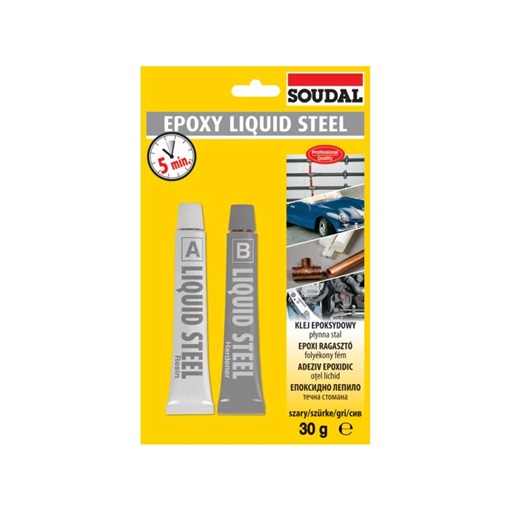 Soudal Epoxy Liquid Steel 2x15ml 2K Rapid