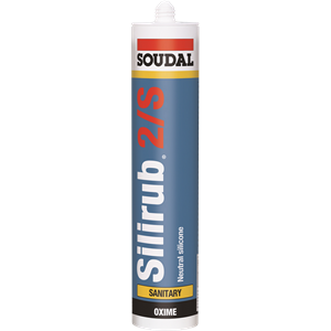 Soudal Silirub 2/S szaniter/neutrális szilikon szürkés fehér RAL9002 300ml