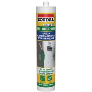 Soudal esőálló akril festhető 280 ml fehér