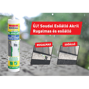 Soudal esőálló akril festhető 280 ml fehér