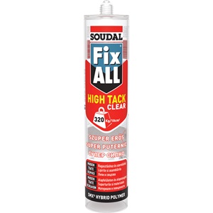 Soudal fix all high tack clear rag. víztiszta 290 ml