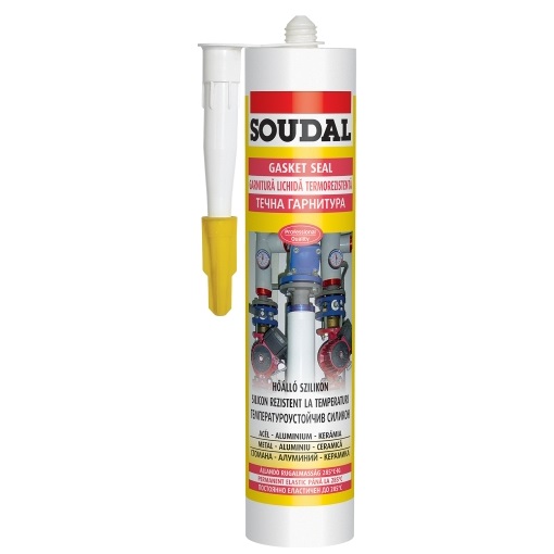 Soudal gépipari tömítő (Gasket Seal) 280 ml 285°C-ig hőálló piros