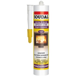 Soudal kályhatömitő 280ml 1500°C-ig hőálló