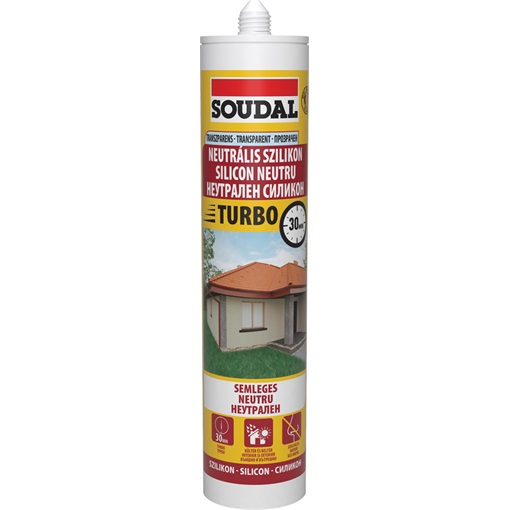 Soudal neutrális szilikon Turbo transzparens 280 ml