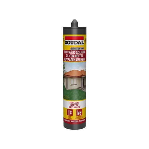 Soudal neutrális szilikon szürke 280 ml