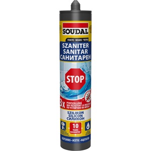 Soudal szaniter szilikon STOP fekete 280 ml
