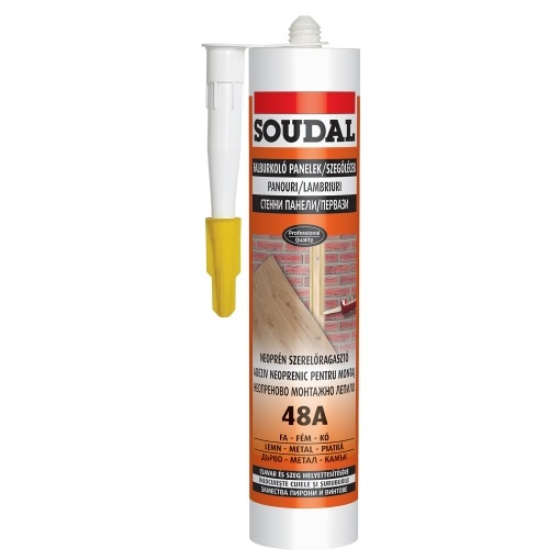 Soudal szerelőragasztó 48A falburkoló panelek, szegőlécek ragasztására 280 ml