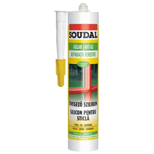 Soudal üvegező szilikon transzp. 280 ml