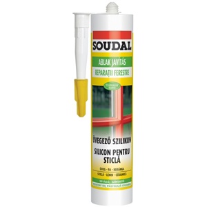 Soudal üvegező szilikon transzp. 280 ml