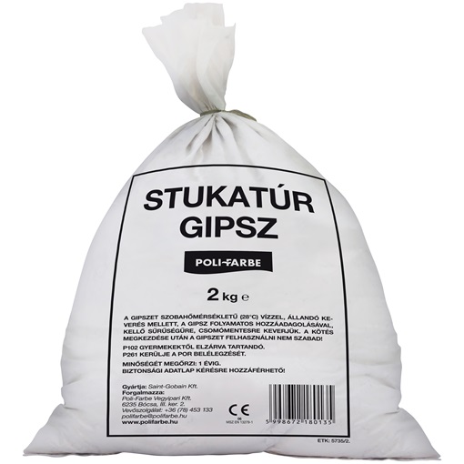 Stukatúr gipsz  2 kg Poli-Farbe