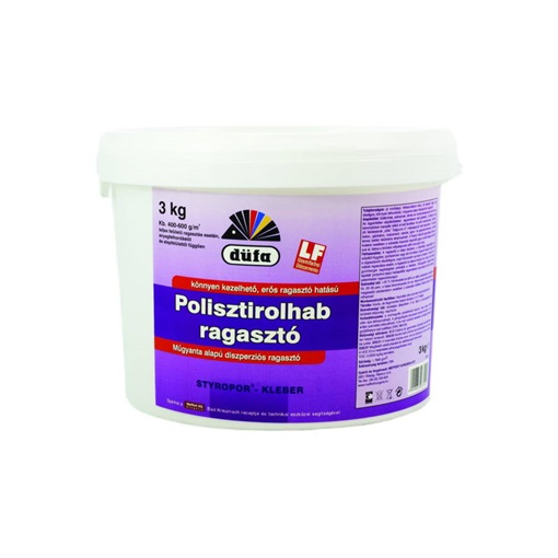 Styroporkleber polisztirolhab ragasztó 3 kg /Düfa/