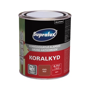 Supralux Koralkyd korr.gátló alapozó vörös  0,75 L