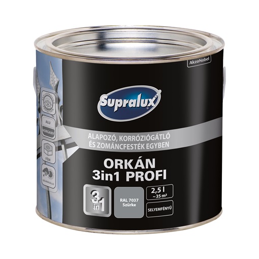 Supralux Orkán 3in1 Profi RAL7037 Szürke 2,5L