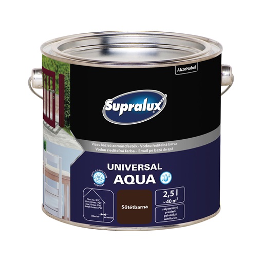 Supralux Universal Aqua vizes sf.zománc sötétbarna 2,5 L