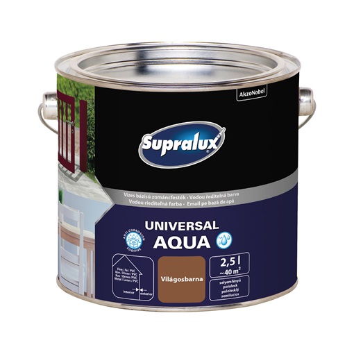 Supralux Universal Aqua vizes sf.zománc vil.barna RAL8024 2,5 L