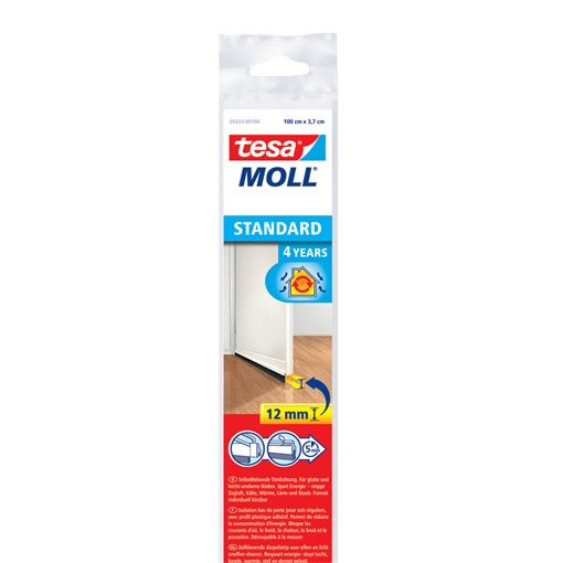 Tesa 05433-100 Szigetelő Ajtóseprű, Fehér 1m/37mm