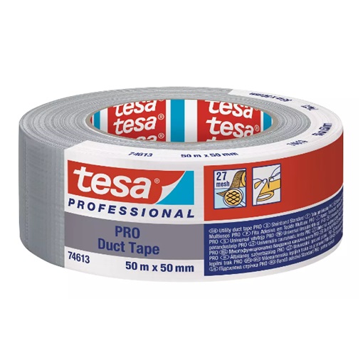 Tesa 074613-03 Erős Szövetszalag, Duct Tape pro Ezüst 50m/50mm