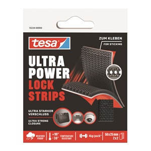 Tesa 55234-00 Ultra erős tépőzár csíkok 0,2m/25mm 2 x2 db-os