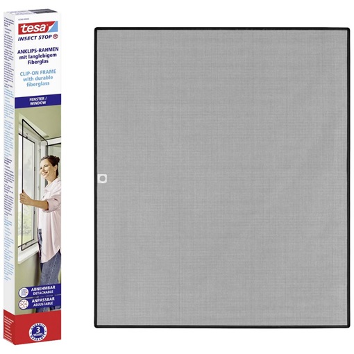 Tesa 55360-01 Szúnyogháló bepattintható kerettel antracit 1,2x1,4 m