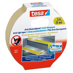 Tesa 55580 Csúszásgátló szalag, fluoreszkáló 5mx25mm