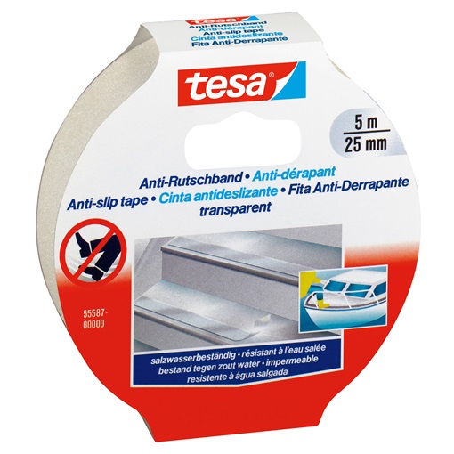 Tesa 55587-11 Csúszásgátló szalag, átlátszó 5m/25mm