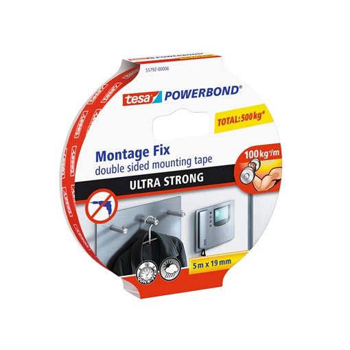 Tesa 55792-05 Ultra erős kétoldalas ragasztószalag Power Bond 5m/19mm