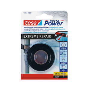 Tesa 56064-02 Extra Erős butil, önvulkanizáló, UV-álló javítószalag fekete, 2,5m/19mm