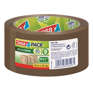 Tesa 58154-00 Csomagolószalag barna Tesapack Eco&Strong (100% újrahasznosított műanyag)  66m/50mm