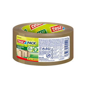 Tesa 58299-00 Csomagolószalag barna Tesapack Eco& Ultra Strong (100% újrahasznosított műanyag)  66m/50mm
