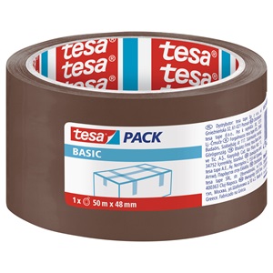 Tesa 58573 Basic Csomagolószalag, barna cimkézett 50m/48mm